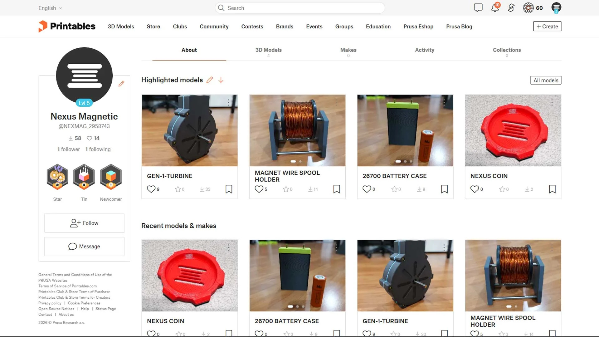 3D printable projects from Nexus Magnetic